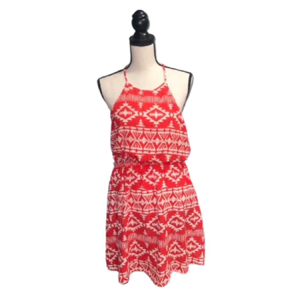 Everly- red and white dress - Picture 1 of 3